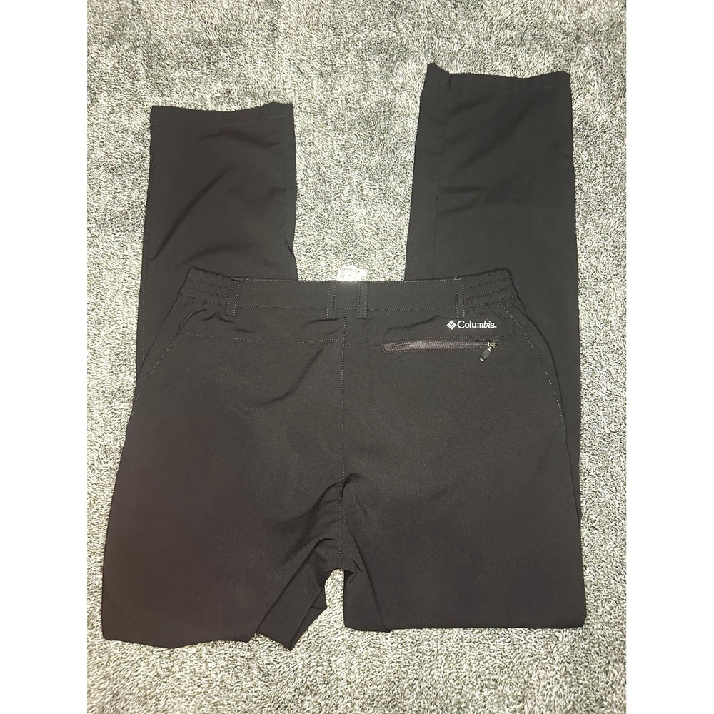 Columbia Omni-Shade Womens Black Hiking Pants Stretch Outdoor Zip Pockets 29x29